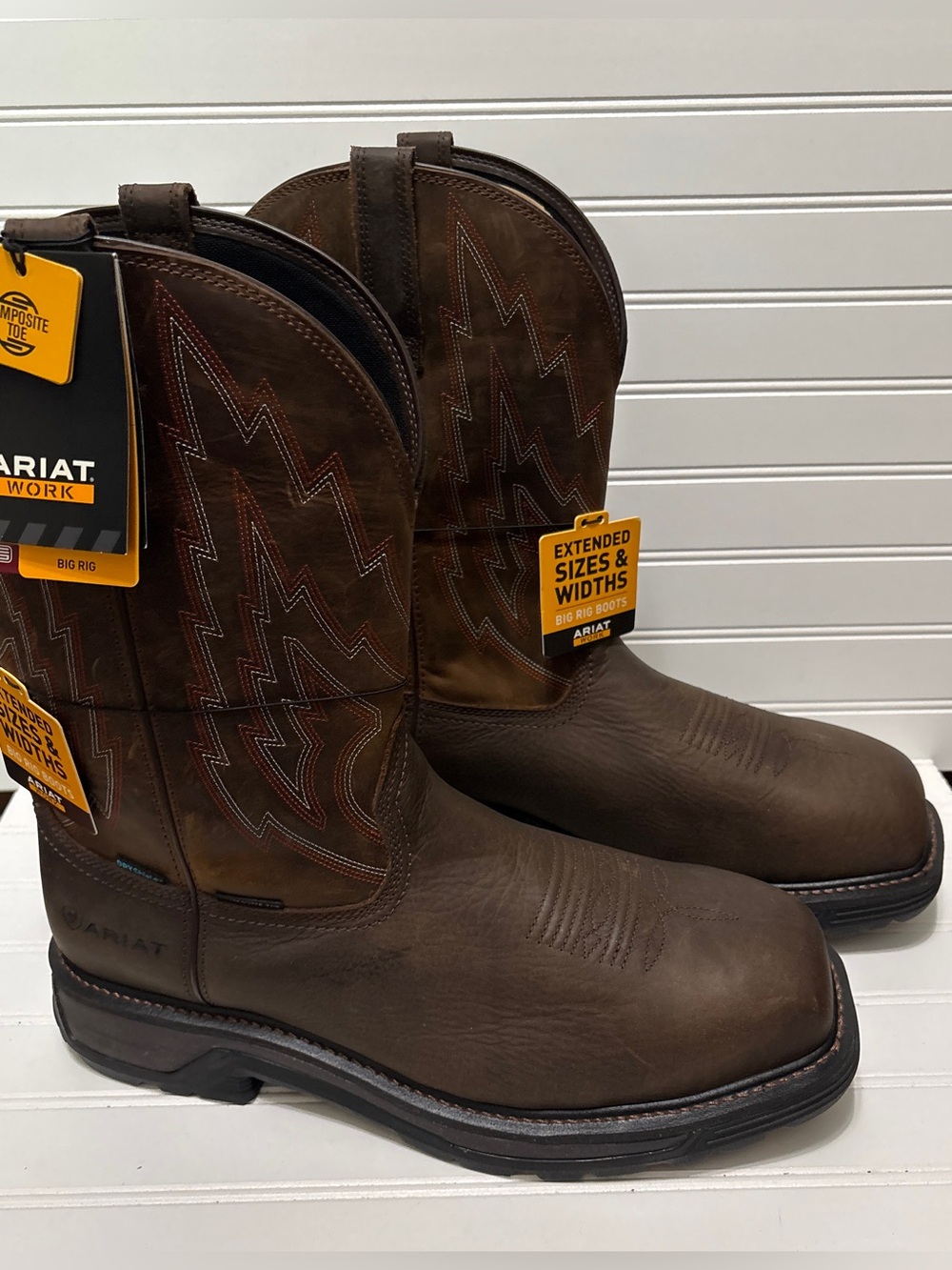 ARIAT Big Rig H20 Composite Toe Cowboy Work Boots Mens Size 16 EEEE Extra Wide